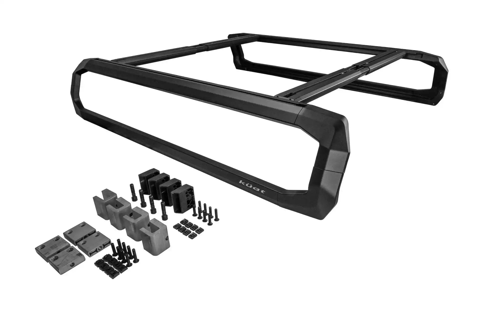 What material is the bed cargo rack made from?