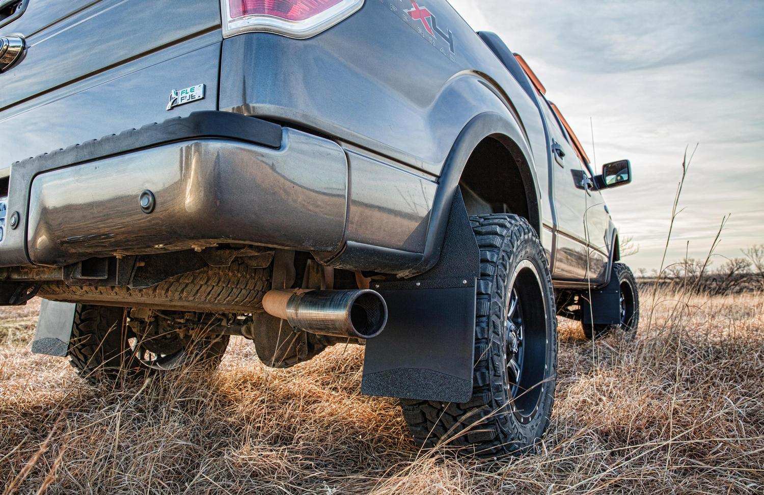 What is the shape of the mud flaps?