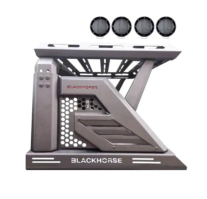 Black Horse Off Road AR2-07BA3-PLFB - Armour II Roll Bar W/Basket Kit Questions & Answers