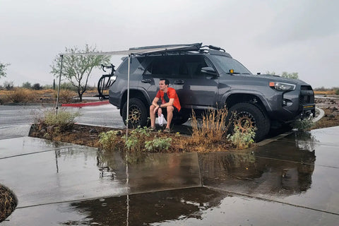 Raptor Series 100000-000300 OFFGRID - Rooftop Awning Olive Drab Polyester 8.2ft X 6.5ft Pull-Out Roof Top