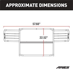 ARIES 1045 - 1-1/2-Inch Black Steel Grille Guard, No-Drill, Select Jeep Liberty