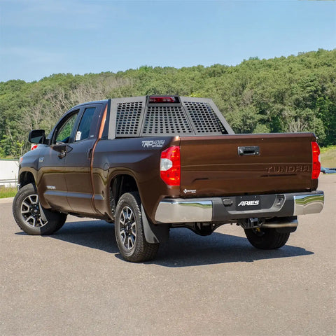 ARIES 1110115 - Switchback Black Aluminum Headache Rack, Select Toyota Tundra