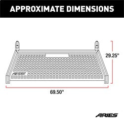 ARIES 1110201 - AdvantEDGE Chrome Aluminum Headache Rack, Select Dodge, Ram 1500, 2500, 3500