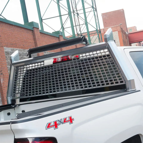 ARIES 1110205 - AdvantEDGE Chrome Aluminum Headache Rack, Select Silverado, Sierra 2500, 3500 HD
