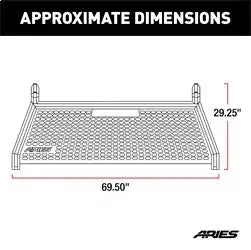 ARIES 1110205 - AdvantEDGE Chrome Aluminum Headache Rack, Select Silverado, Sierra 2500, 3500 HD