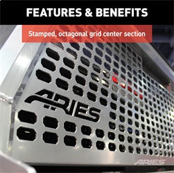ARIES 1110205 - AdvantEDGE Chrome Aluminum Headache Rack, Select Silverado, Sierra 2500, 3500 HD