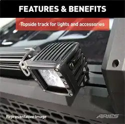 ARIES 1110205 - AdvantEDGE Chrome Aluminum Headache Rack, Select Silverado, Sierra 2500, 3500 HD