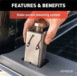 ARIES 1110205 - AdvantEDGE Chrome Aluminum Headache Rack, Select Silverado, Sierra 2500, 3500 HD