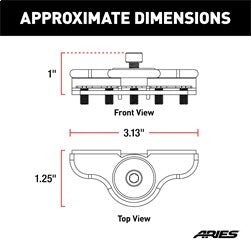 ARIES 1110315 - Universal Brackets for Hood Mounted Lights, Clamp-On LED, 2-Pack