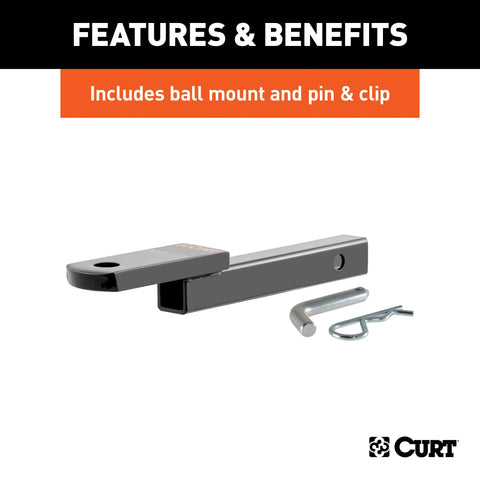 CURT 113873 - Class 1 Trailer Hitch 1-1/4in. Ball Mount Select Mini Cooper