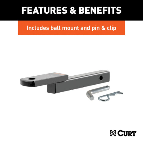 CURT 122843 - Class 2 Trailer Hitch 1-1/4in. Ball Mount Select Subaru Legacy Outback