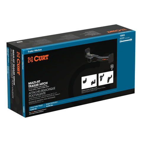 CURT 13903 Class 3 Multi-Fit Trailer Hitch with 2 Receiver, Select Ford F-150