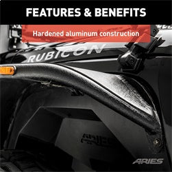 ARIES 1500201 - Black Aluminum Front Jeep Wrangler JK Fender Flares
