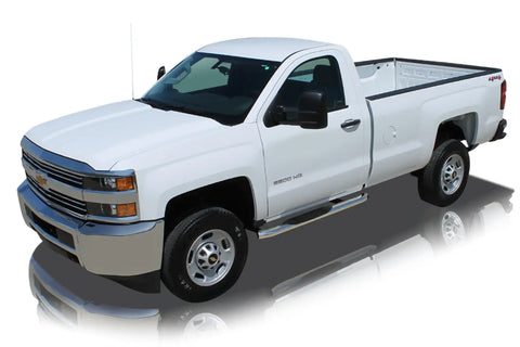Raptor Series 1501-0097M - 4 In OE Style Curved Oval Steps Polished Stainless Steel 99-13 Chevy Silverado/GMC Sierra 1500 99-19 Silverado/Sierra 2500/3500 HD Regular Cab