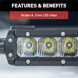 ARIES 1501260 - 10 Single-Row LED Light Bar (4,900 Lumens)