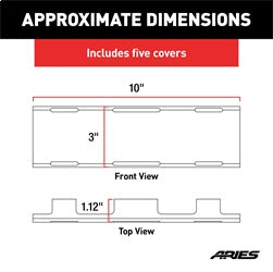 ARIES 1501279 - 50-Inch LED Light Bar Covers, 5 Pieces
