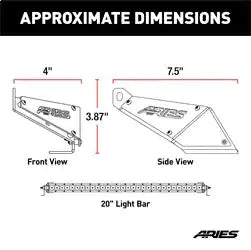 ARIES 1501300 - Jeep JK Hood Light and Brackets