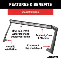 ARIES 1501301 - Jeep JK Roof Light and Brackets