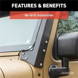 ARIES 1501301 - Jeep JK Roof Light and Brackets