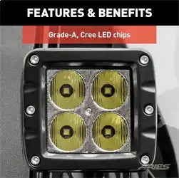 ARIES 1501305 - Jeep Wrangler JL, Gladiator Windshield Lights and Brackets