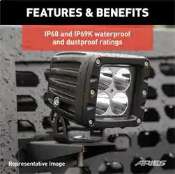 ARIES 1501305 - Jeep Wrangler JL, Gladiator Windshield Lights and Brackets