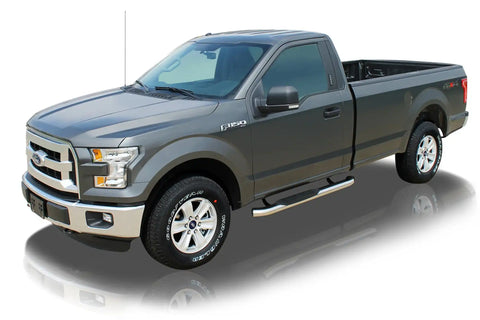 Raptor Series 1503-0156 - 4 In OE Style Curved Oval Steps Polished Stainless Steel 99-16 Ford F-250/F-350 Super Duty Regular Cab