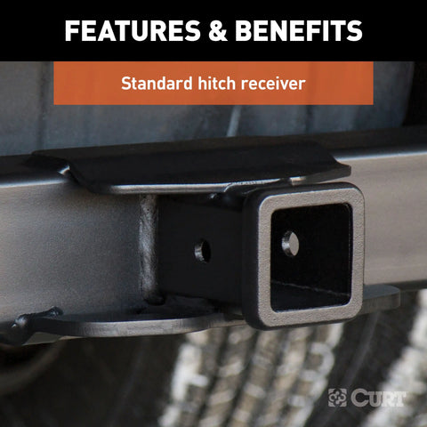 CURT 15704 Commercial Duty Class 5 Hitch, 2-1/2", Select Dodge Ram 1500, 2500, 3500