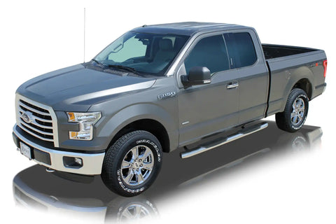 Raptor Series 1607-0207 - 5 In OE Style Curved Oval Steps Polished Stainless Steel 04-24 Nissan Titan 16-24 XD Crew Cab