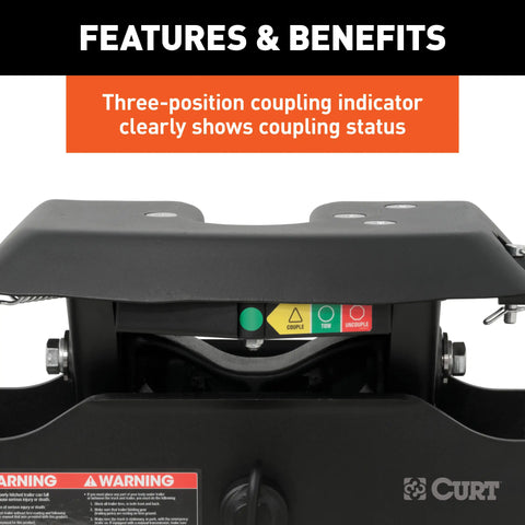 CURT 16044 A20 5th Wheel Hitch, Select Ram 2500, 3500, 8' Bed Puck System