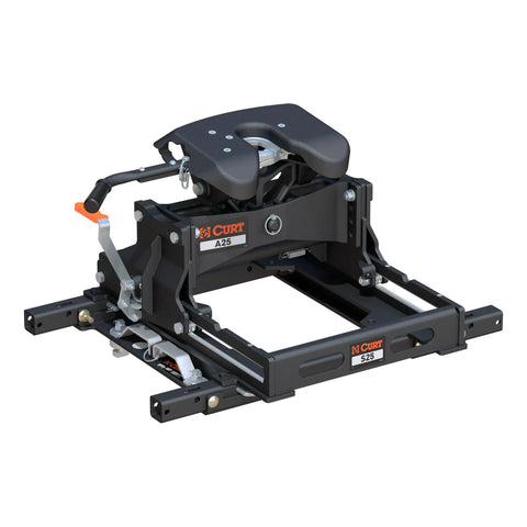 CURT 16057 A25 Sliding 5th Wheel Hitch, 25K, Select Chevy, Ford, GMC Puck System