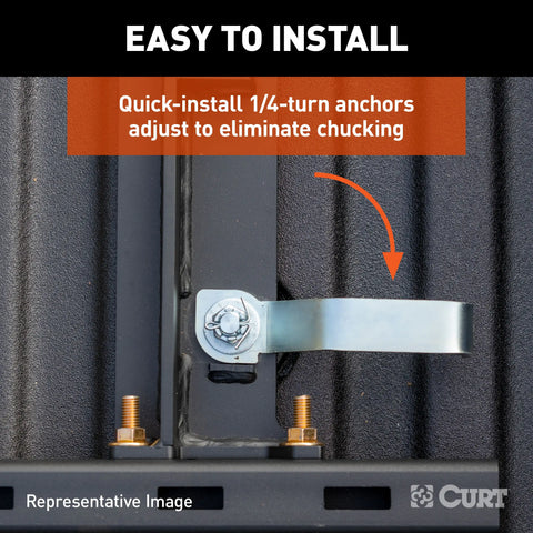 CURT 16059 A25 Sliding 5th Wheel Hitch, 25K, Select Silverado, Sierra Puck System