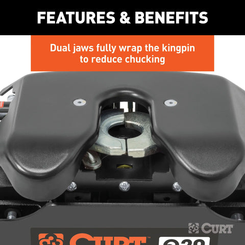 CURT 45832 D-Ring Shackle Mount Trailer Hitch, Fits 2-Inch Receiver, 13,000 lbs