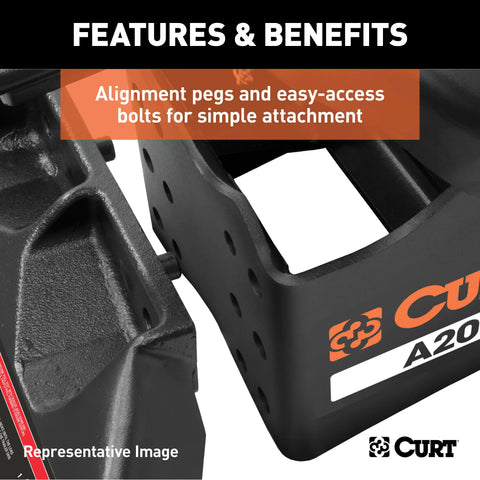 CURT 16180 A25 5th Wheel Hitch, 25,000 lbs