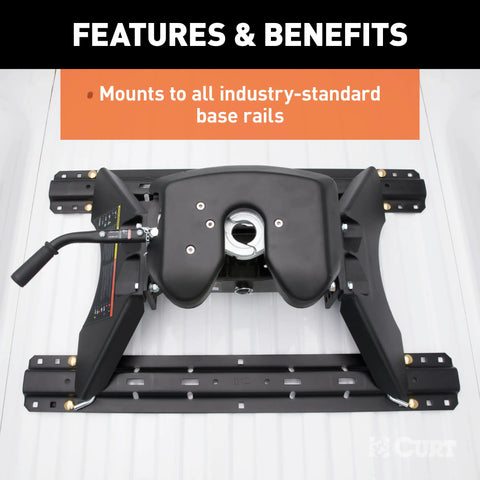 CURT 16190 A30 5th Wheel Hitch, 30,000 lbs