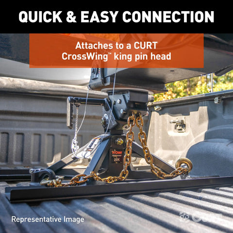 CURT 16614 - CrossWing 5th Wheel Safety Chain Assembly with Gooseneck Anchor Plate