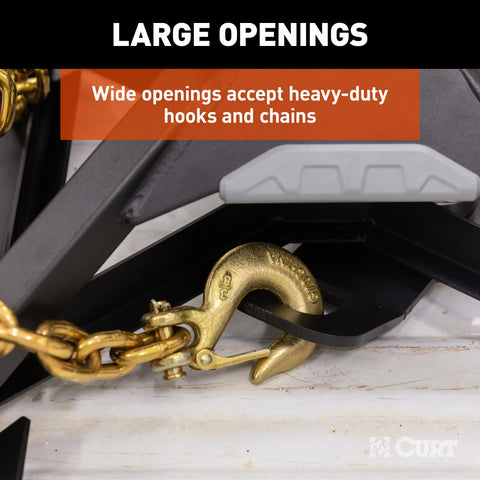 CURT 16615 - CrossWing 5th Wheel Safety Chain Anchor Plate for Gooseneck Ball