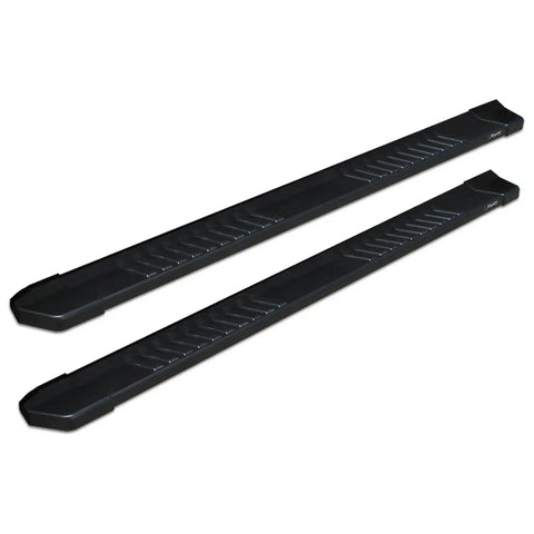 Raptor Series 1701-0041BT - 6 In OEM Style Slide Track Running Boards Black Textured Aluminum 19-24 Chevy Silverado/GMC Sierra 1500 20-24 Silverado/Sierra 2500/3500 HD Double Cab