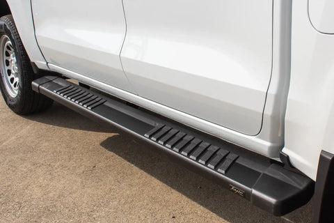 Raptor Series 1701-0342BT - 6 In OEM Style Slide Track Running Boards Black Textured Aluminum 15-24 Chevy Colorado/GMC Canyon Crew Cab