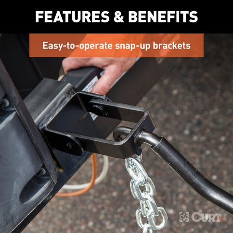 CURT 17050 Round Bar Weight Distribution Hitch with Integrated Lubrication (5-6K)