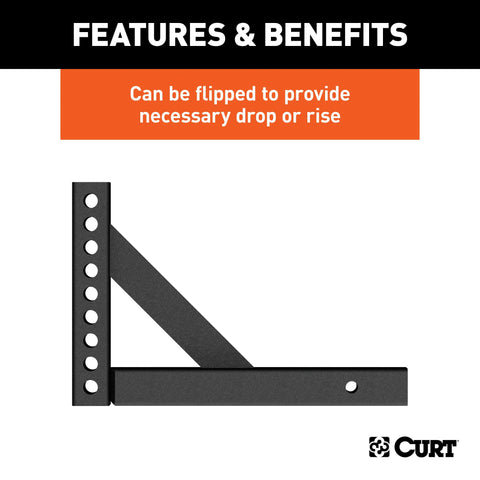 CURT 17122 Weight Distribution Shank (2 Shank, 6 Drop, 10-1/4 Rise)