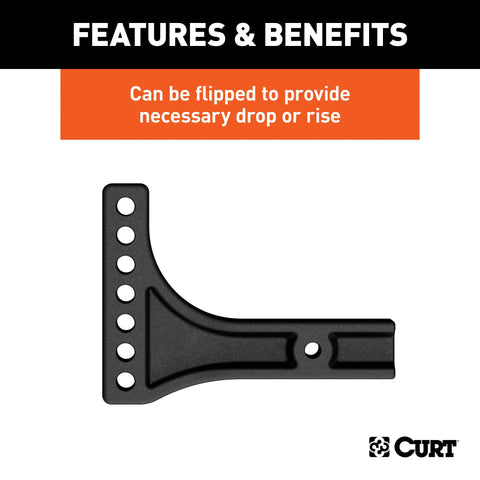 CURT 17131 Weight Distribution Shank (2-1/2 Shank, 2 Drop, 6 Rise)