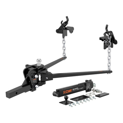 CURT 17422 Short Trunnion Bar Weight Distribution Hitch with Sway Control (10-15K, 28-3/8")