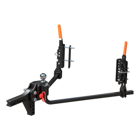 CURT 17510 Weight Distribution Hitch TruTrack Round Bar Fits 2 Inch Receiver 800 to 1000 Pound