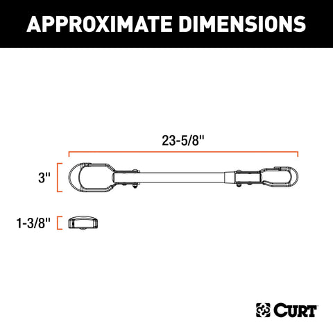 CURT 18016 22-1/2 to 31 Adjustable Bike Adapter Beam for Angled Frames
