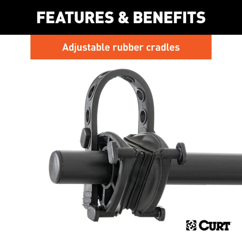 CURT 18021 Hitch-Mounted Bike Rack (2 Bikes, 1-1/4 or 2 Shank)