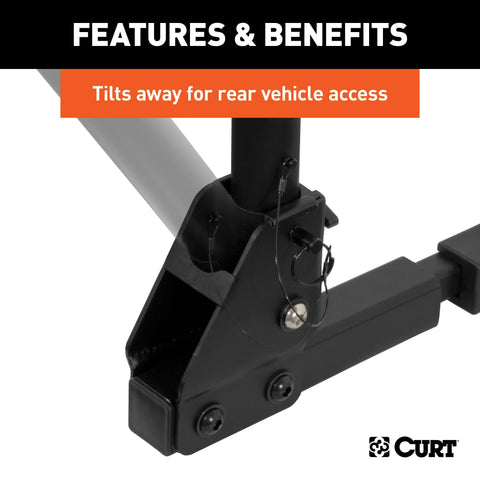CURT 18030 Extendable Hitch-Mounted Bike Rack (2 or 4 Bikes, 1-1/4 2 Shank)