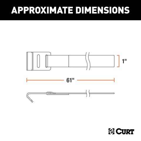 CURT 18050 61-Inch Bike Rack Support Strap For Use With Any Curt Hitch Mounted Bike Rack