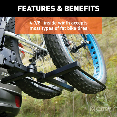 CURT 18091 Tray-Style Bike Rack Cradles for Fat Tires (4-7/8 ID, 2-Pack)