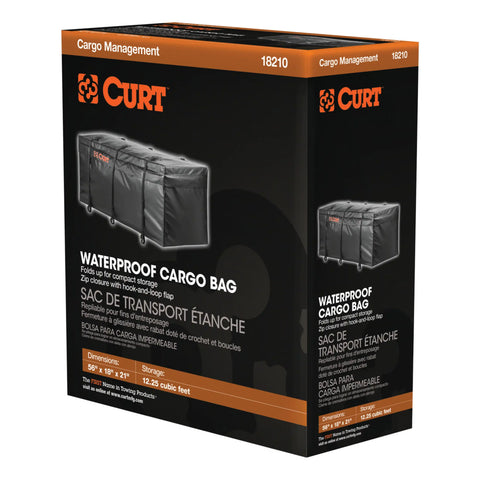 CURT 18210 56 x 18 21 Weather-Resistant Vinyl Cargo Bag