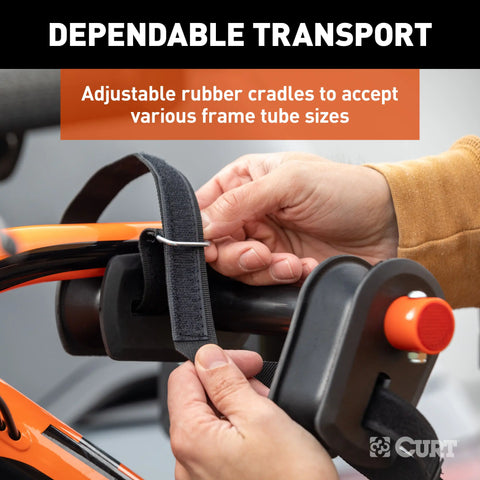 CURT 18410 ActiveLink SE Hitch-Mounted Bike Rack, 2 Bikes, Shank